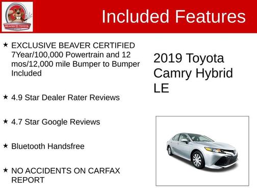 2019 Toyota Camry Hybrid LE