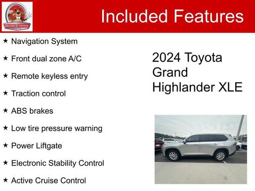 Celestial Silver Metallic 2024 Toyota Grand Highlander XLE