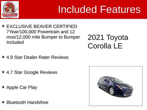 Black Sand Pearl 2021 Toyota Corolla LE