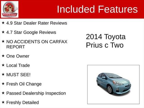 2014 Toyota Prius c Two