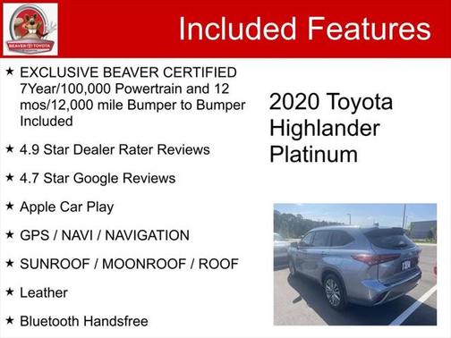 2020 Toyota Highlander Platinum