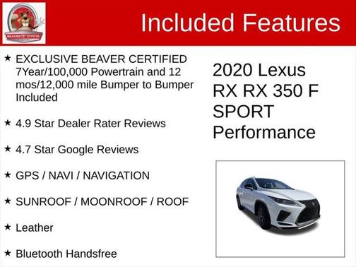 2020 Lexus RX 350 F SPORT Performance