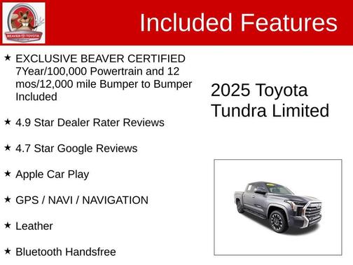 Gray 2025 Toyota Tundra Limited