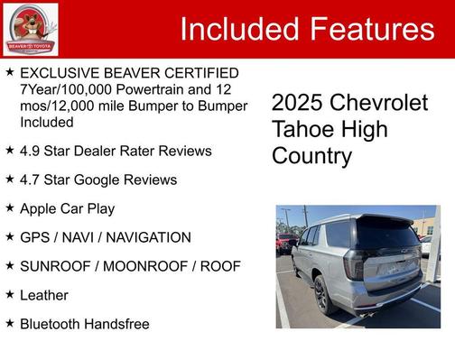 2025 Chevrolet Tahoe 2WD High Country