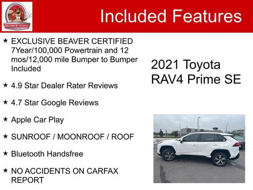 Super White 2021 Toyota RAV4 Prime SE