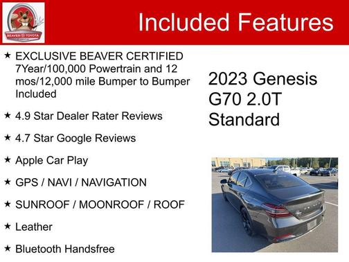 2023 Genesis G70 2.0T RWD