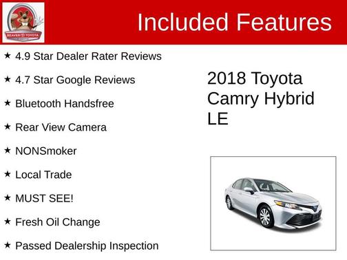 2018 Toyota Camry Hybrid LE