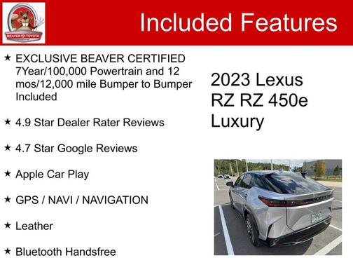 2023 Lexus RZ 450e Luxury