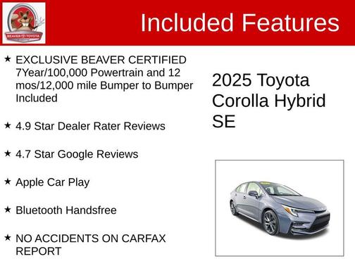 2025 Toyota Corolla Hybrid SE