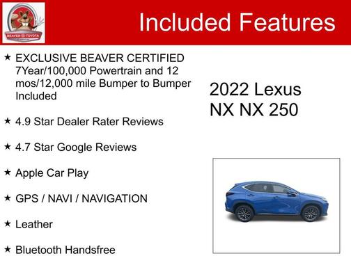 Grecian Water 2022 Lexus NX 250 Base