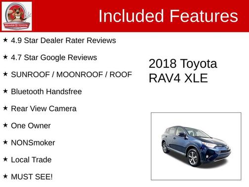 Galactic Aqua Mica 2018 Toyota RAV4 XLE