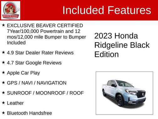 Sonic Gray Pearl 2023 Honda Ridgeline Black