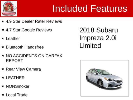 2018 Subaru Impreza 2.0i Limited