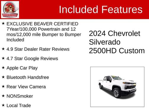 Summit White 2024 Chevrolet Silverado 2500 Custom