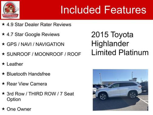 2015 Toyota Highlander Limited Platinum