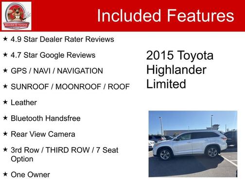 2015 Toyota Highlander Limited Platinum