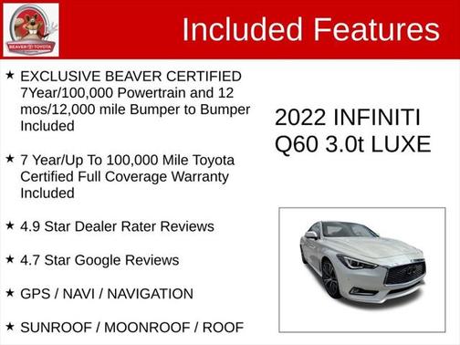 2022 INFINITI Q60 LUXE
