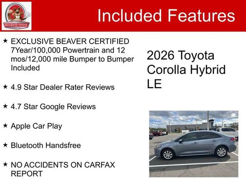 2026 Toyota Corolla Hybrid LE