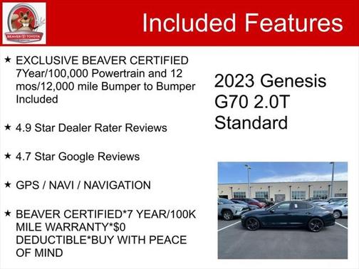 2023 Genesis G70 2.0T RWD