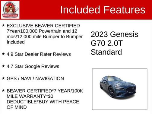 2023 Genesis G70 2.0T RWD