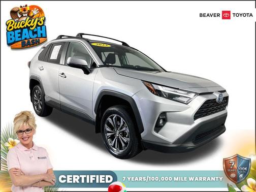 Silver Sky Metallic 2023 Toyota RAV4 Hybrid XLE Premium