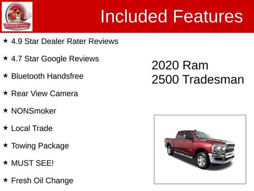 2020 RAM 2500 Tradesman Crew Cab 4X4 6'4' Box