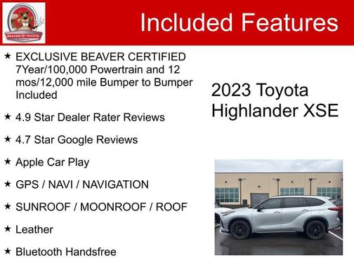 Celestial Silver Metallic 2023 Toyota Highlander XSE