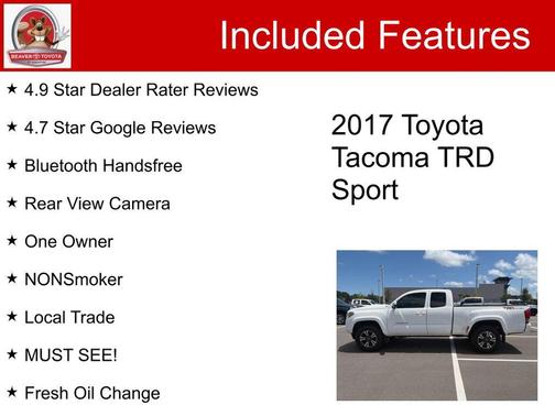Super White 2017 Toyota Tacoma TRD Sport