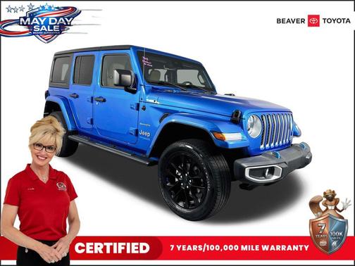 Hydro Blue Pearlcoat 2022 Jeep Wrangler Unlimited 4xe Sahara