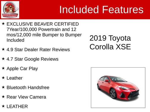 2019 Toyota Corolla XSE