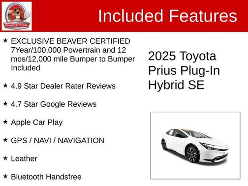 Wind Chill Pearl 2025 Toyota Prius Plug-In Hybrid SE