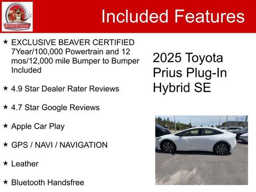 Wind Chill Pearl 2025 Toyota Prius Plug-In Hybrid SE