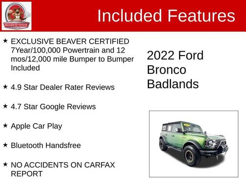 Eruption Green Metallic 2022 Ford Bronco Badlands