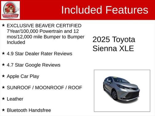 2025 Toyota Sienna XLE 8 Passenger