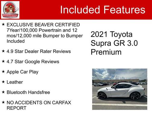 Absolute Zero 2021 Toyota Supra 3.0 Premium