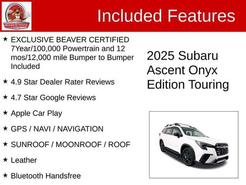 2025 Subaru Ascent Onyx Edition Touring 7-Passenger