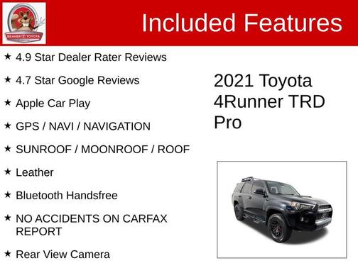 Midnight Black Metallic 2021 Toyota 4Runner TRD Pro