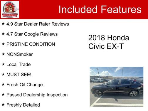 Crystal Black Pearl 2018 Honda Civic EX-T