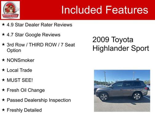 Magnetic Gray Metallic 2009 Toyota Highlander Sport