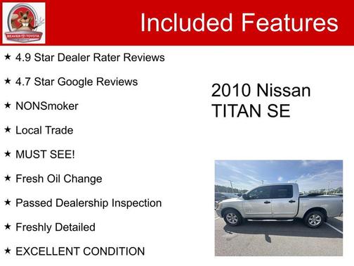 Radiant Silver Metallic 2010 Nissan Titan SE