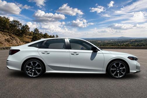 Platinum White Pearl 2026 Honda Civic Hybrid Sport Touring