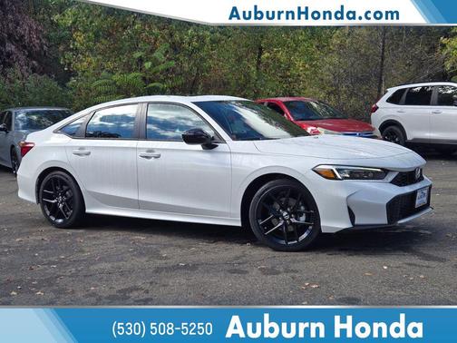 Platinum White Pearl 2026 Honda Civic Hybrid Sport