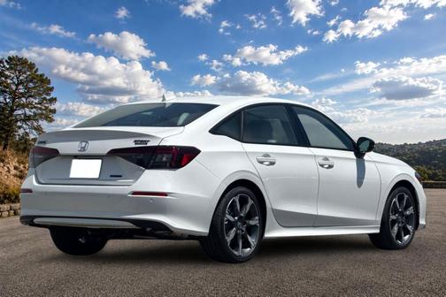 Platinum White Pearl 2026 Honda Civic Hybrid Sport Touring