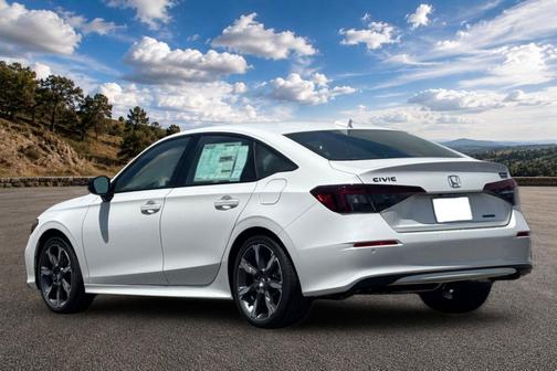 Platinum White Pearl 2026 Honda Civic Hybrid Sport Touring