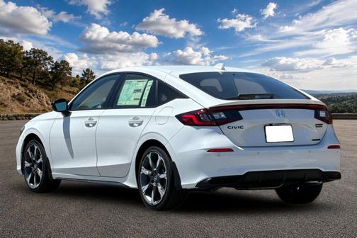 Platinum White Pearl 2026 Honda Civic Hybrid Sport Touring
