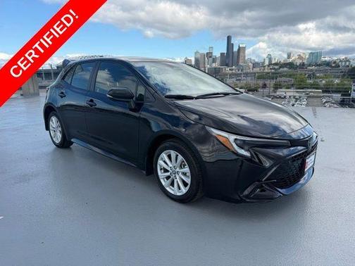 Midnight Black Metallic 2025 Toyota Corolla Hatchback SE