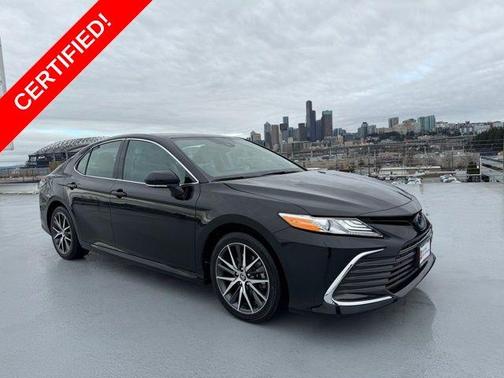 Midnight Black Metallic 2023 Toyota Camry Hybrid XLE