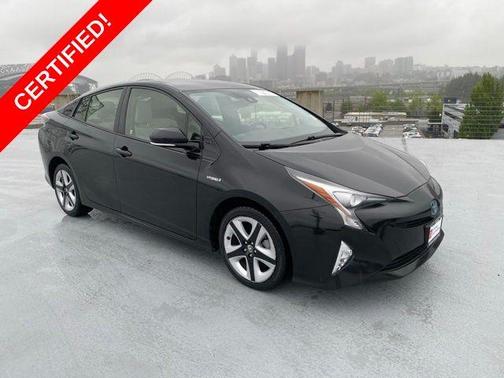 Midnight Black Metallic 2017 Toyota Prius Three Touring
