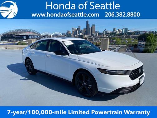 Platinum White Pearl 2026 Honda Accord Hybrid Sport-L