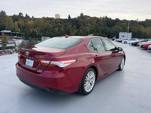Red 2019 Toyota Camry Hybrid XLE